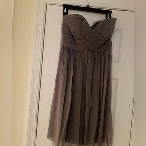 Gray Donna Morgan strapless silk dress size 4